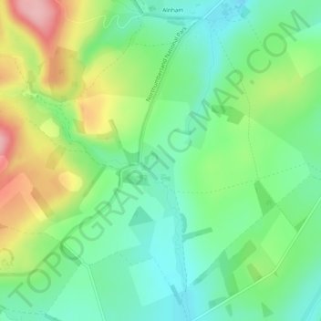 Scrainwood topographic map, elevation, terrain