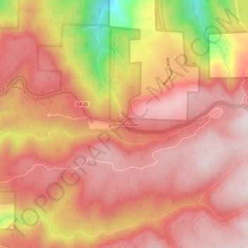 Junction House topographic map, elevation, terrain