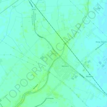 Glorie topographic map, elevation, terrain