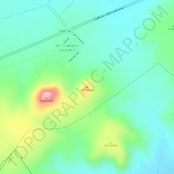 San Miguel topographic map, elevation, terrain