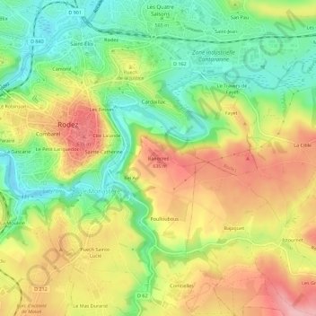 Banocres topographic map, elevation, terrain