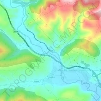 Garaño topographic map, elevation, terrain