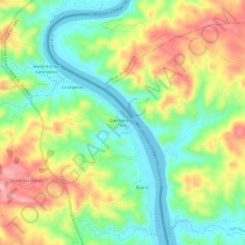 Guerreiros do Rio topographic map, elevation, terrain