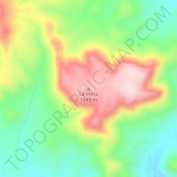 La Mesa topographic map, elevation, terrain