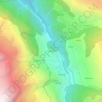 La Gurraz topographic map, elevation, terrain