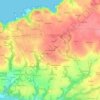 Penn ar Menez topographic map, elevation, terrain