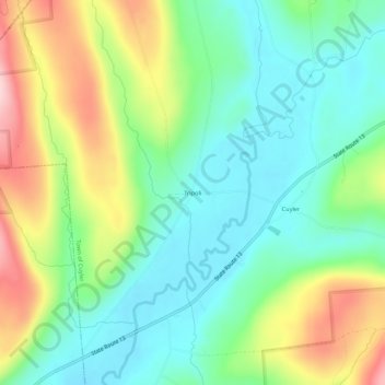 Tripoli topographic map, elevation, terrain