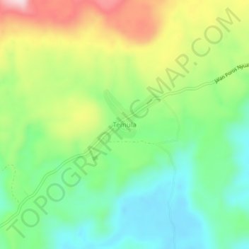 Temula topographic map, elevation, terrain