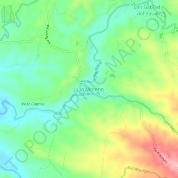 Julio Moreno topographic map, elevation, terrain