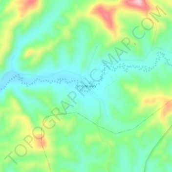 Sitio Nuevo topographic map, elevation, terrain