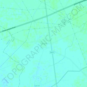 Titram topographic map, elevation, terrain