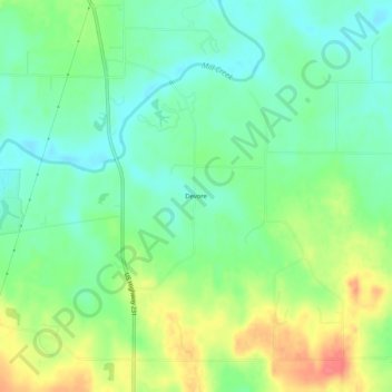 Devore topographic map, elevation, terrain