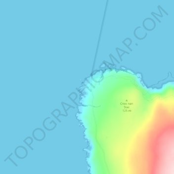 Rubha Reidh topographic map, elevation, terrain