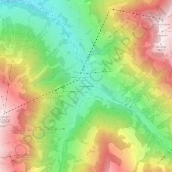 Inneralpbach topographic map, elevation, terrain