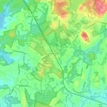 South Lincoln topographic map, elevation, terrain