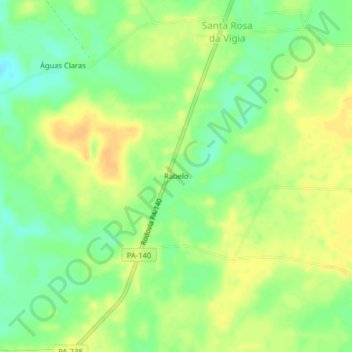 Rabelo topographic map, elevation, terrain