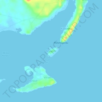 Mualim topographic map, elevation, terrain