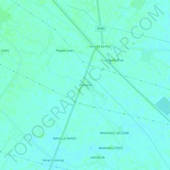 Parham topographic map, elevation, terrain