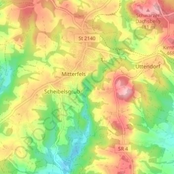Talmühle topographic map, elevation, terrain