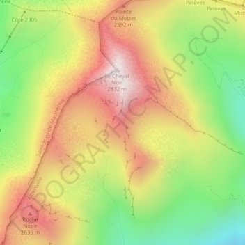 La Frasse topographic map, elevation, terrain