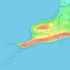 Alum Bay topographic map, elevation, terrain