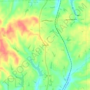 Fruitdale topographic map, elevation, terrain