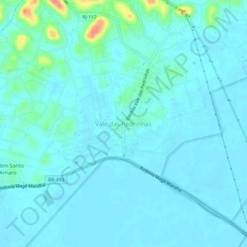 Vale das Pedrinhas topographic map, elevation, terrain