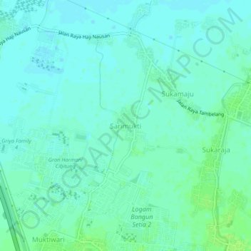 Sarimukti topographic map, elevation, terrain