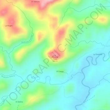 Cerro El Coco topographic map, elevation, terrain