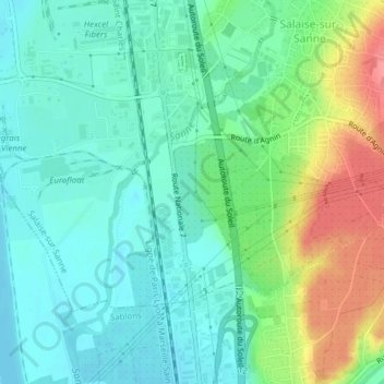 Neves topographic map, elevation, terrain