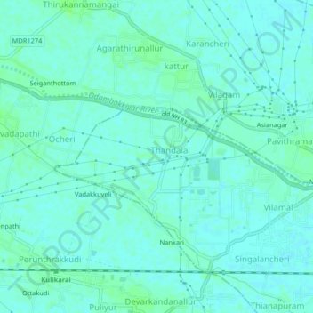Meppadi topographic map, elevation, terrain