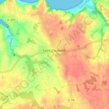 Parc des Venelles topographic map, elevation, terrain