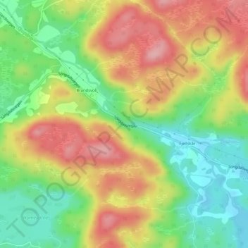 Fossan topographic map, elevation, terrain