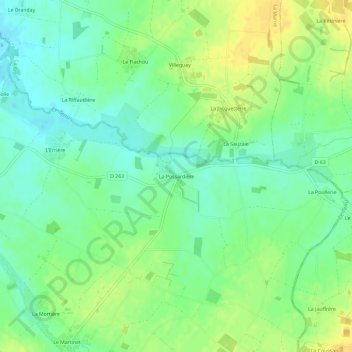 La Possardière topographic map, elevation, terrain