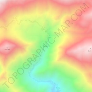 Balkırı topographic map, elevation, terrain