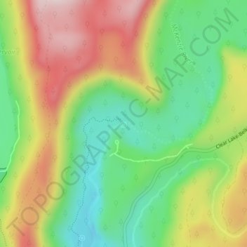 Tamolitch Falls topographic map, elevation, terrain