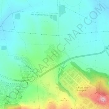Dovrat topographic map, elevation, terrain
