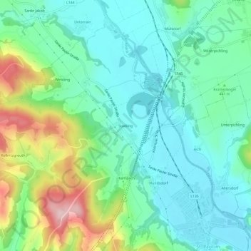 Stadling topographic map, elevation, terrain