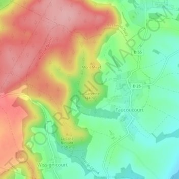 La Garenne topographic map, elevation, terrain