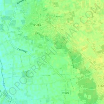Peelstraat topographic map, elevation, terrain