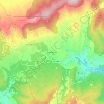 Camp d'Ases topographic map, elevation, terrain