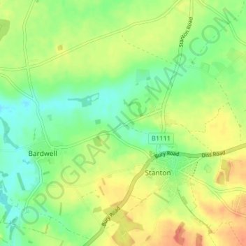 Stanton Chare topographic map, elevation, terrain