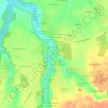 La Ville topographic map, elevation, terrain