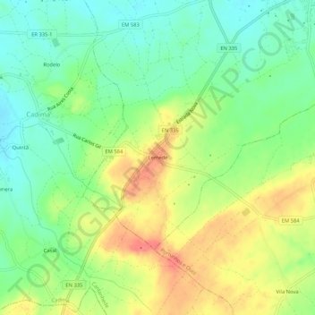 Lemede topographic map, elevation, terrain
