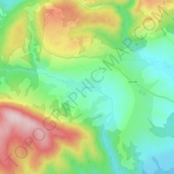 Cufoaia topographic map, elevation, terrain
