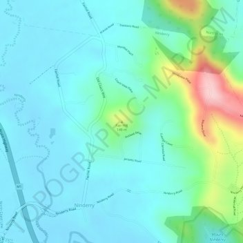Fair Hill topographic map, elevation, terrain