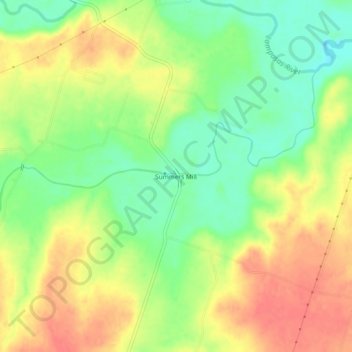 Summers Mill topographic map, elevation, terrain