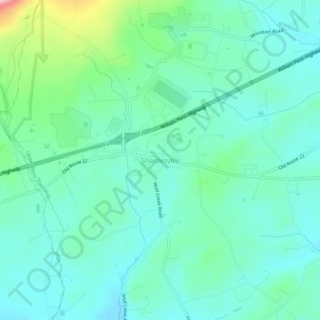 Shartlesville topographic map, elevation, terrain
