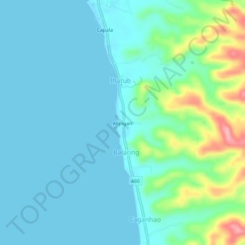 Alijogan topographic map, elevation, terrain