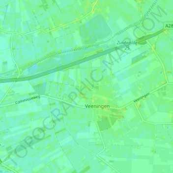 Oud Veeningen topographic map, elevation, terrain